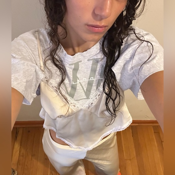 Alexander Wang Gray and Cream Top - Picture 4 of 5